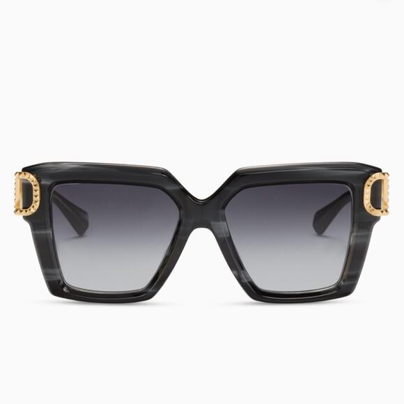 New! Valentino Black and Gold Women\'s Sunglasses, V UNO VLS 107A, Authentic main image 5